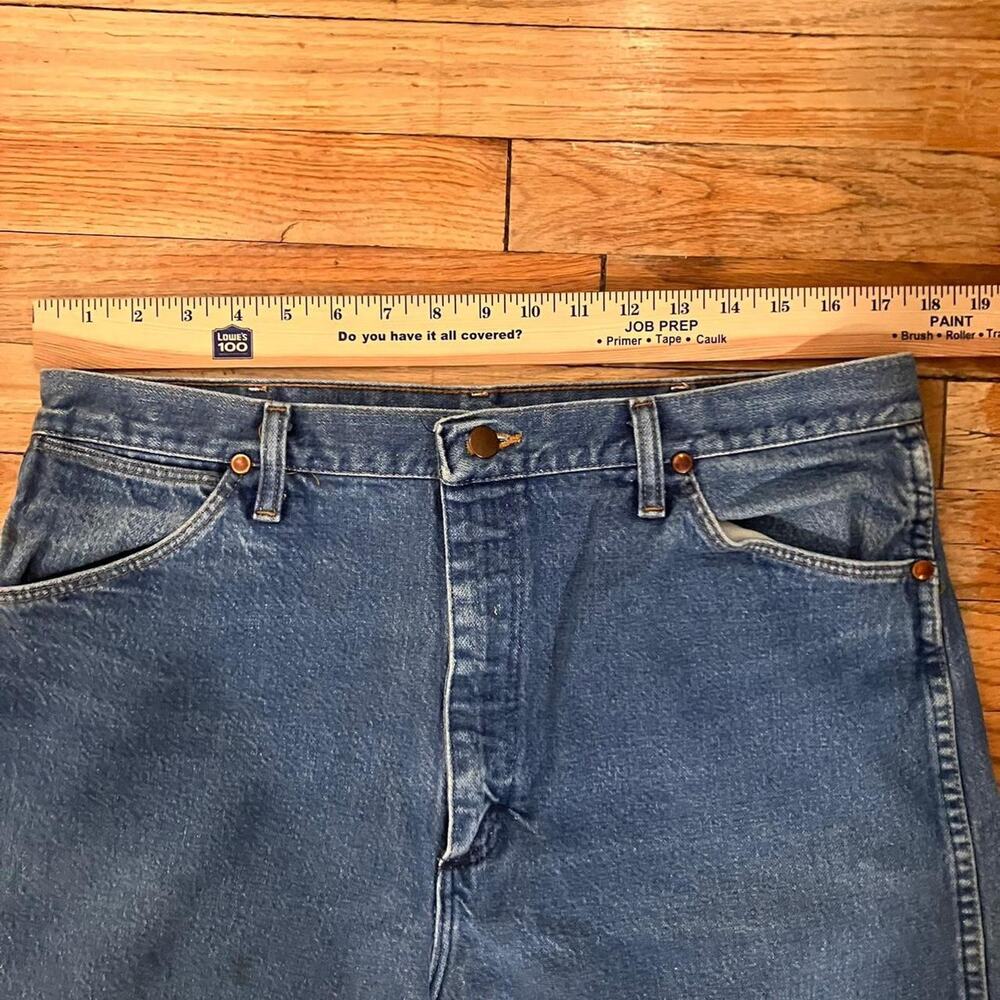 Vintage 80s Wrangler Distressed Western Cowboy Denim‎ Jeans - Picture 6 of 7